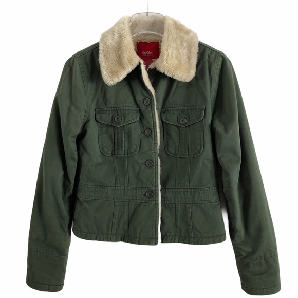 Mossimo Supply Co. Jackets & Blazers - Mossimo Faux Shearling Coat Small Green